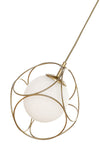 Begüsa Suna Single Antique-White Glass Chandelier 4