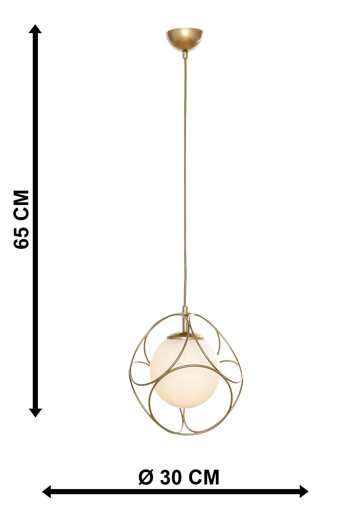 Begüsa Suna Single Antique-White Glass Chandelier 5