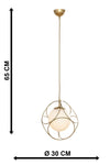 Begüsa Suna Single Antique-White Glass Chandelier 5