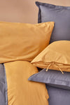 Karaca Home Mustard Anthracite Double-Sided Double Duvet Cover Set 4