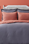 Karaca Home Basic Anthracite Terracotta Double-Sided Double Duvet Cover Set 2