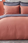 Karaca Home Basic Anthracite Terracotta Double-Sided Double Duvet Cover Set 4