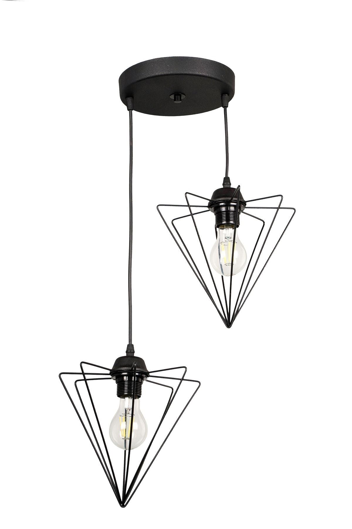 Begüsa Grand 2-Light Black Pendant Chandelier 3