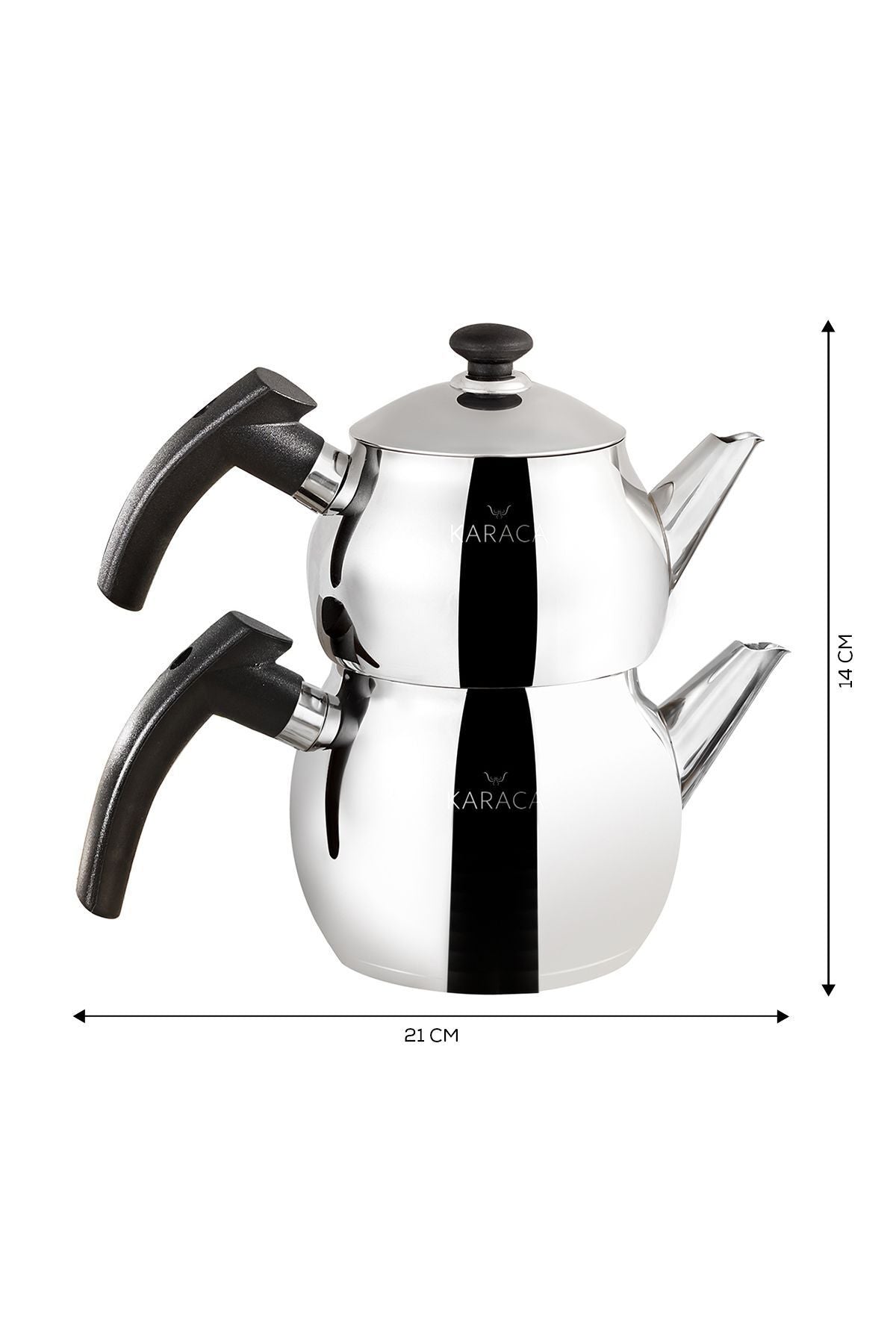 Karaca Adelya Induction Base Mini Black Tea Set 4