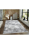 Balat Carpet Modern Fringed Gray - White Woven Living Room Carpet 1