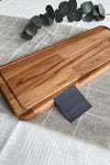 NOBLERAVEN DESIGN Natural Wood Serving Plate, Wood Cake Service, Baton Cheese Plate, Beech Wood 5