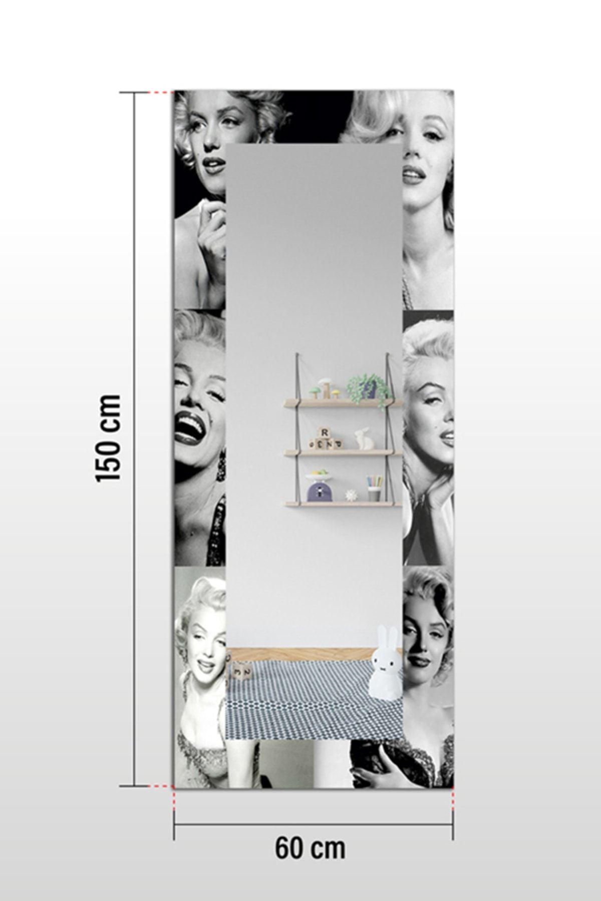 Hediyeler Kapında Marilyn Monroe Decorative Full-Length Mirror 150x60cm 4