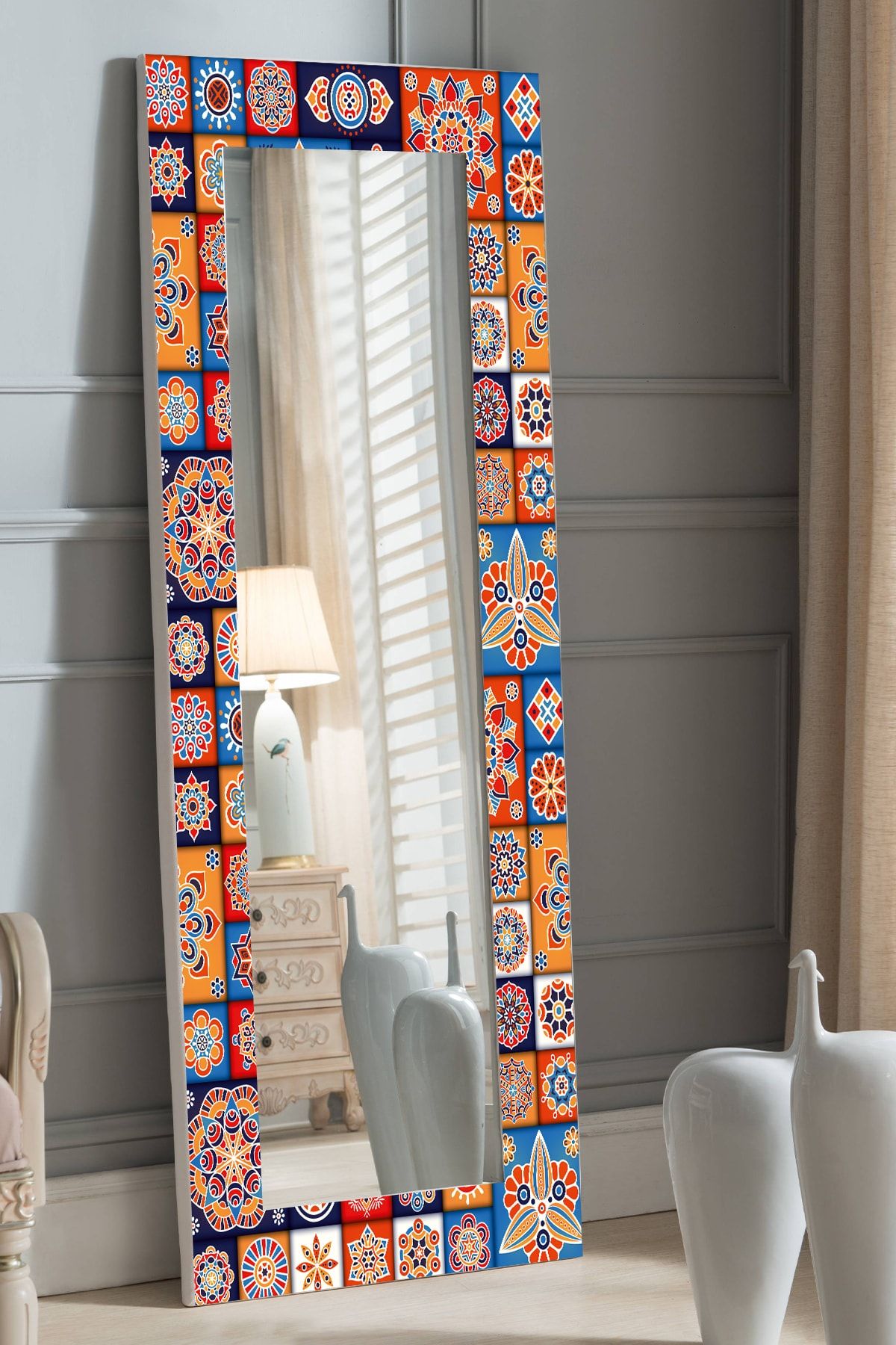 Hediyeler Kapında Decorative Mirror with Tile Pattern 150x60cm 1