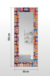 Hediyeler Kapında Decorative Mirror with Tile Pattern 150x60cm 4