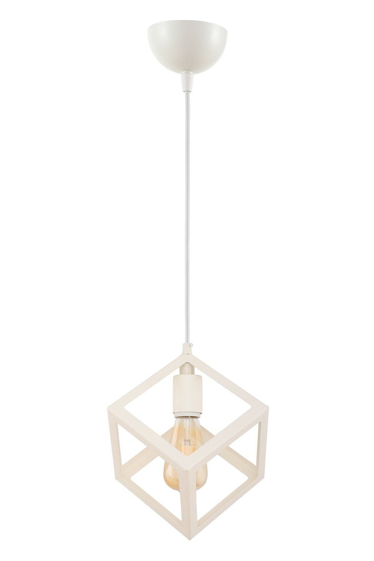 Begüsa Cube Single White Chandelier 2