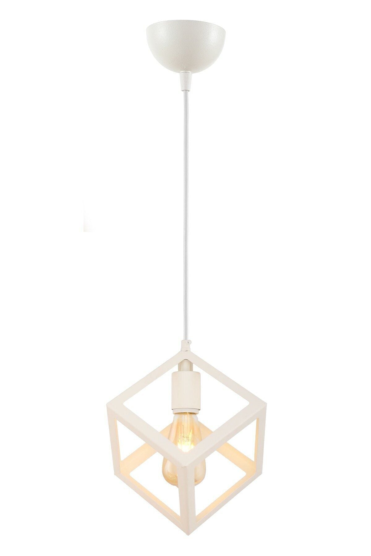 Begüsa Cube Single White Chandelier 3