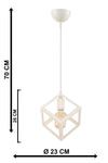 Begüsa Cube Single White Chandelier 5