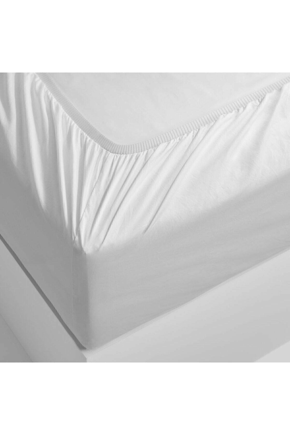 Biocotton Double Fitted Jersey Sheet Double White 160x200 1