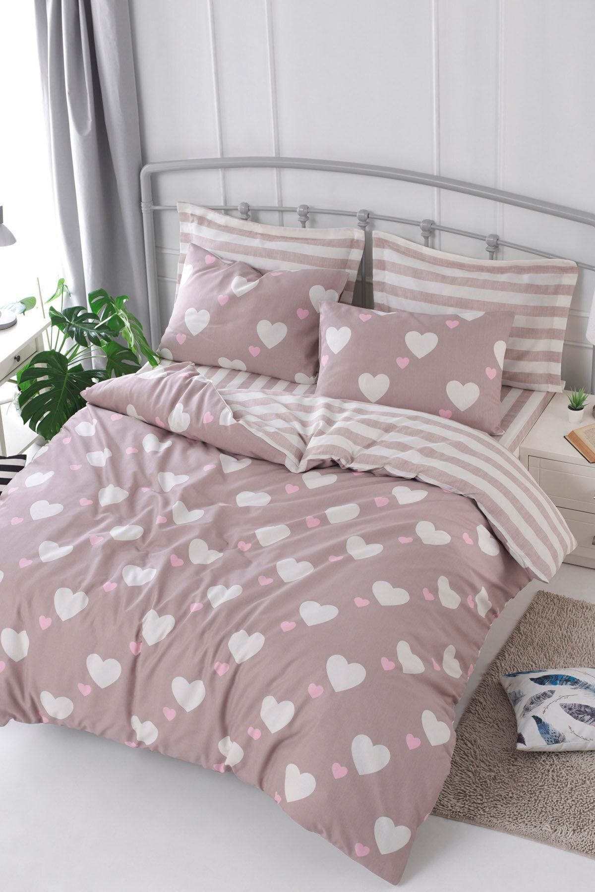 Eponj Home Mature Bedding Set Double Size Herz Rose 1