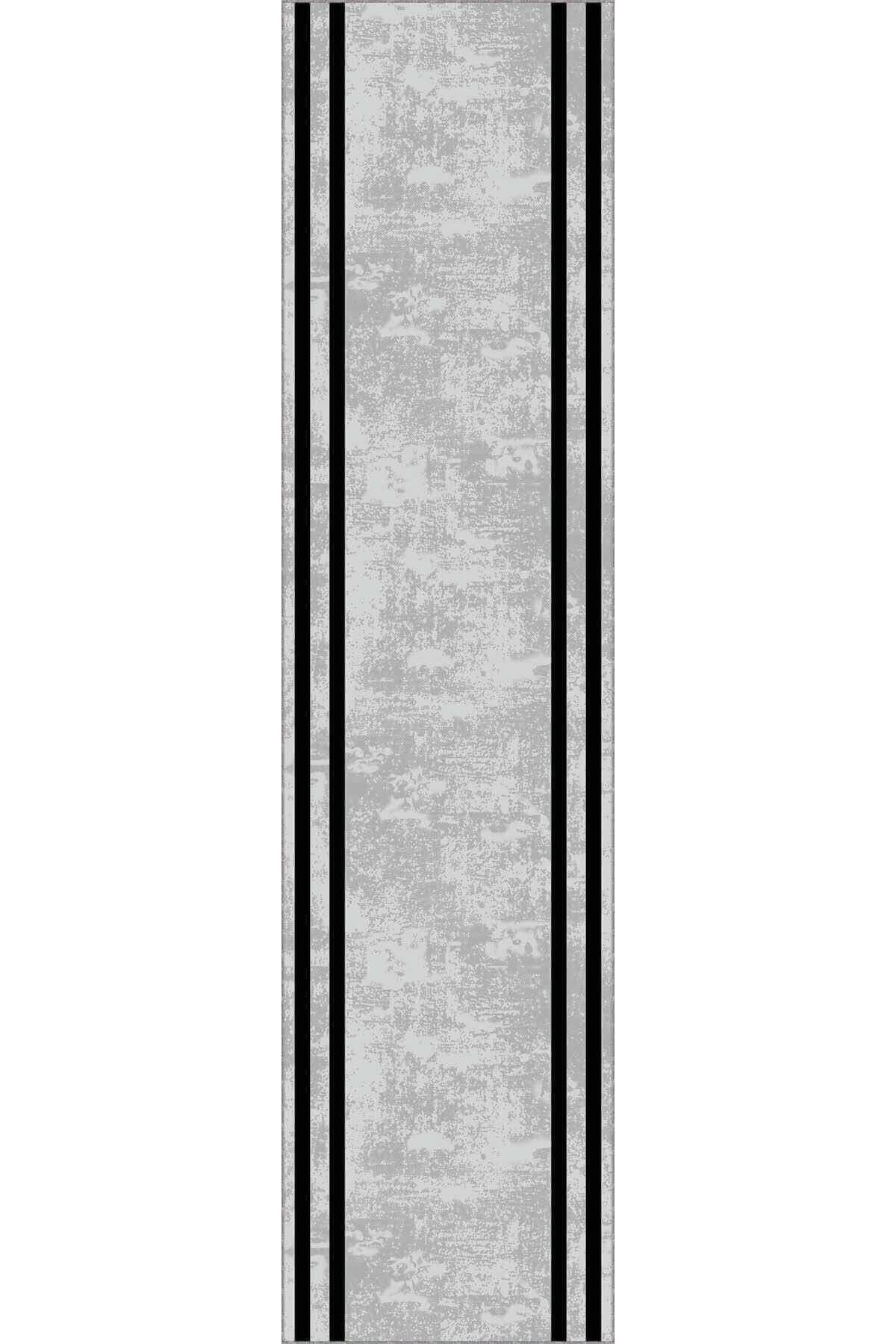 ALgorand Home Decorative Non-Slip Base Roll Runner Gray with Black Edges 2