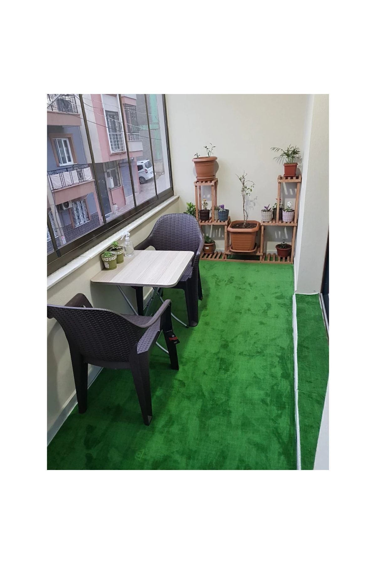 Kardesler Non-Slip Base Protocol Carpet Cut Runner Balcony Carpet Green 1