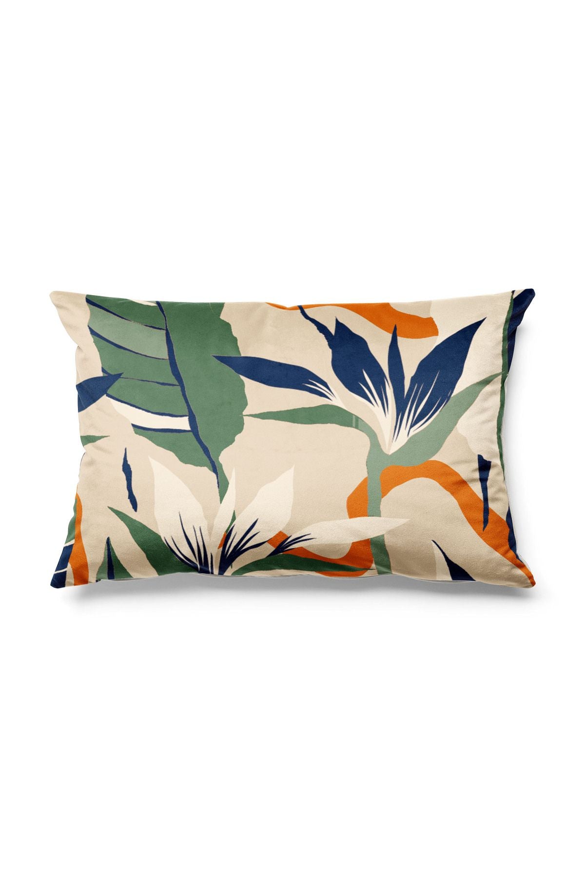 Pilloveland Rectangular Blossom Pattern Double-Sided Printed Suede Cushion Cover 1