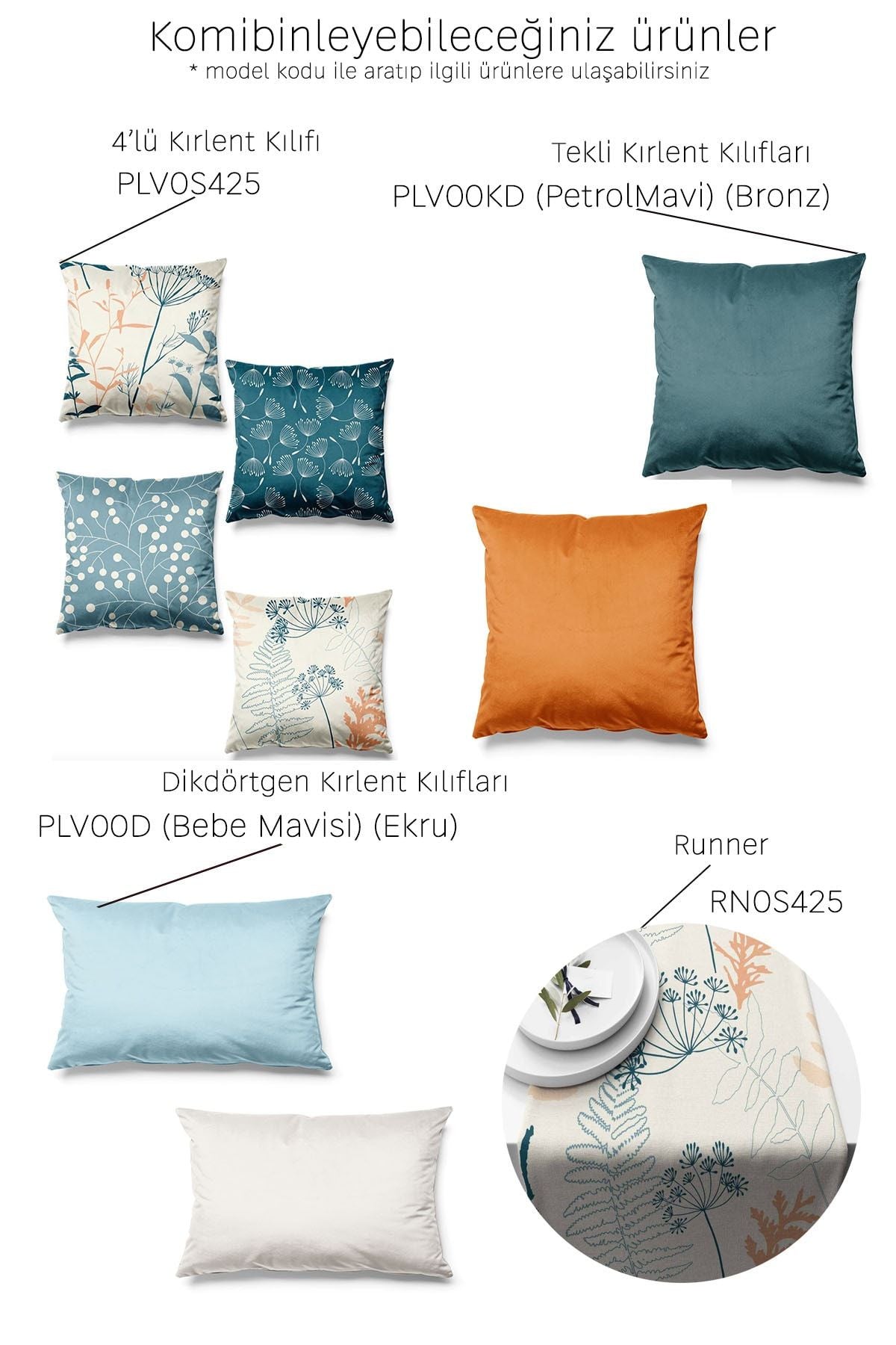 Pilloveland Double-Sided Printed Delicate Patterned 4-Piece Suede Cushion Cover 2