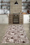 PANDA HALI Kitchen Rug Runner Machine Washable Non-Slip Base Beige 1