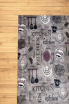 PANDA HALI Kitchen Rug & Runner Washable Non-Slip Bottom Grey 5