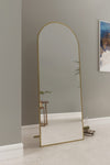 Incimetal Inci Metal Design Gold Metal Framed Oval Standing Full-Length Mirror 180 X 70 Cm 2