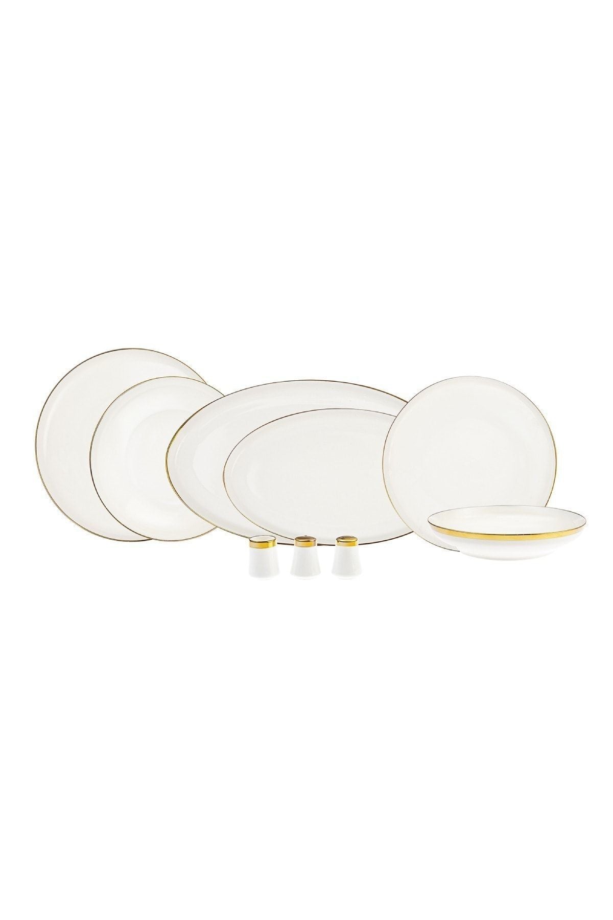 Karaca Streamline Eclipse Gold 57 Piece 12 Person Porcelain Dinner Set 7