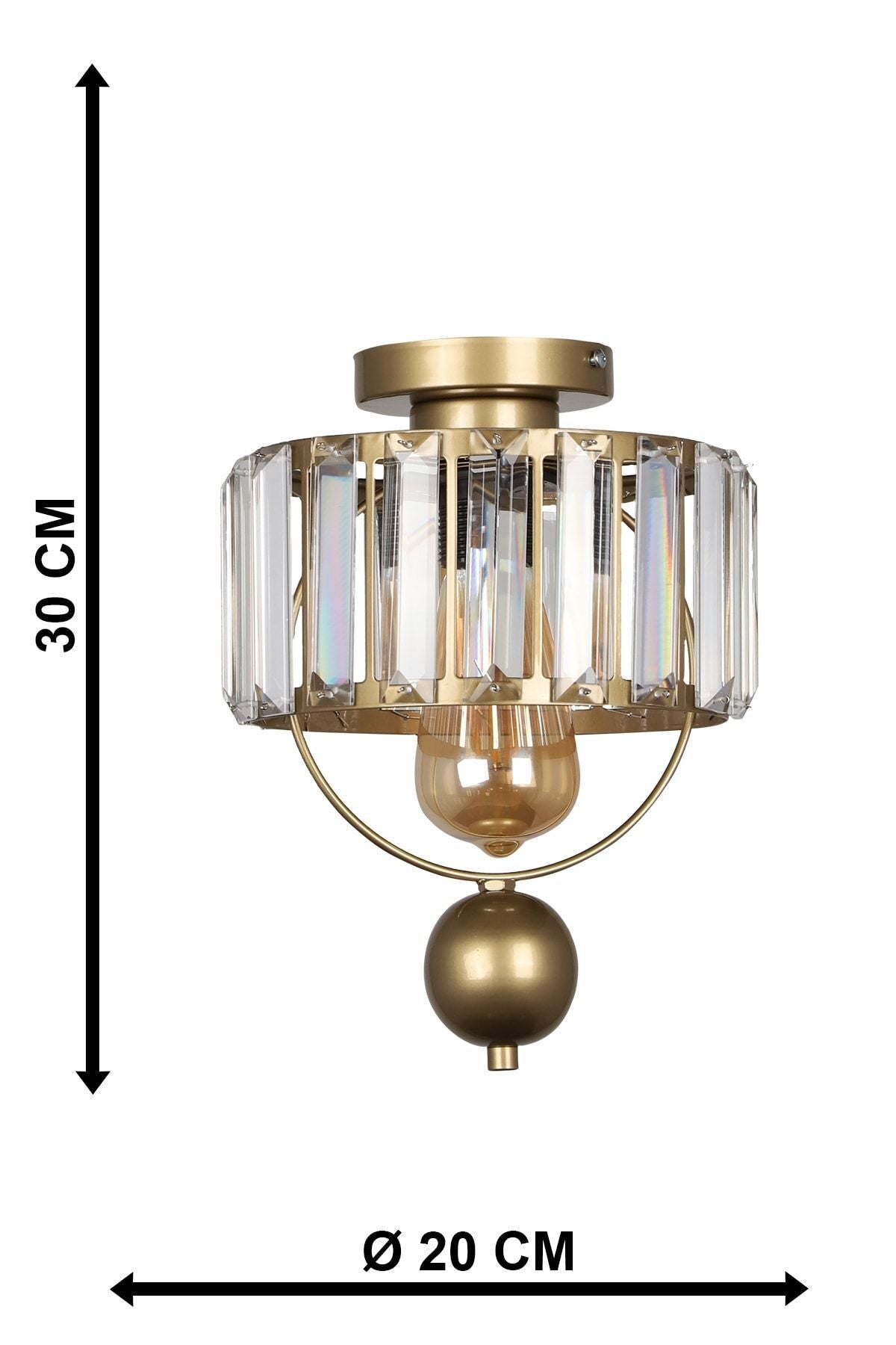 Begüsa Galon Single Lux Crystal Antique Ceiling Mounted Chandelier 6