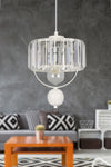 Begüsa Galon Single Lux Crystal White Pendant Chandelier 1