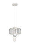 Begüsa Galon Single Lux Crystal White Pendant Chandelier 3