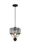 Begüsa Galon Single Lux Crystal Black Pendant Chandelier 3