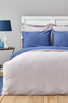 Karaca Home Basic Grey Indigo 100% Cotton Double-Sided Double Duvet Cover Set 2