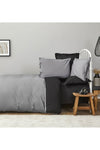 Karaca Home Basic Black Dark Gray 100% Cotton Double-Sided Double Duvet Cover Set 3