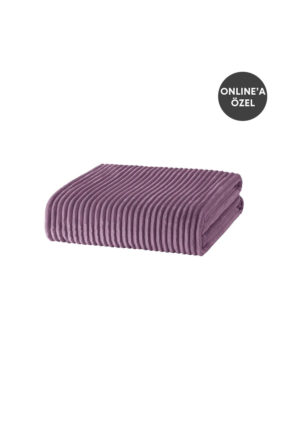 Yataş Holly Wellsoft Single Blanket - Ash Purple 4