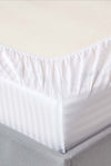 Tekstil Home Luxury Hotel Series White Striped Cotton Satin Duvet Cover Set Double Bridal 160x200 Fitted 4