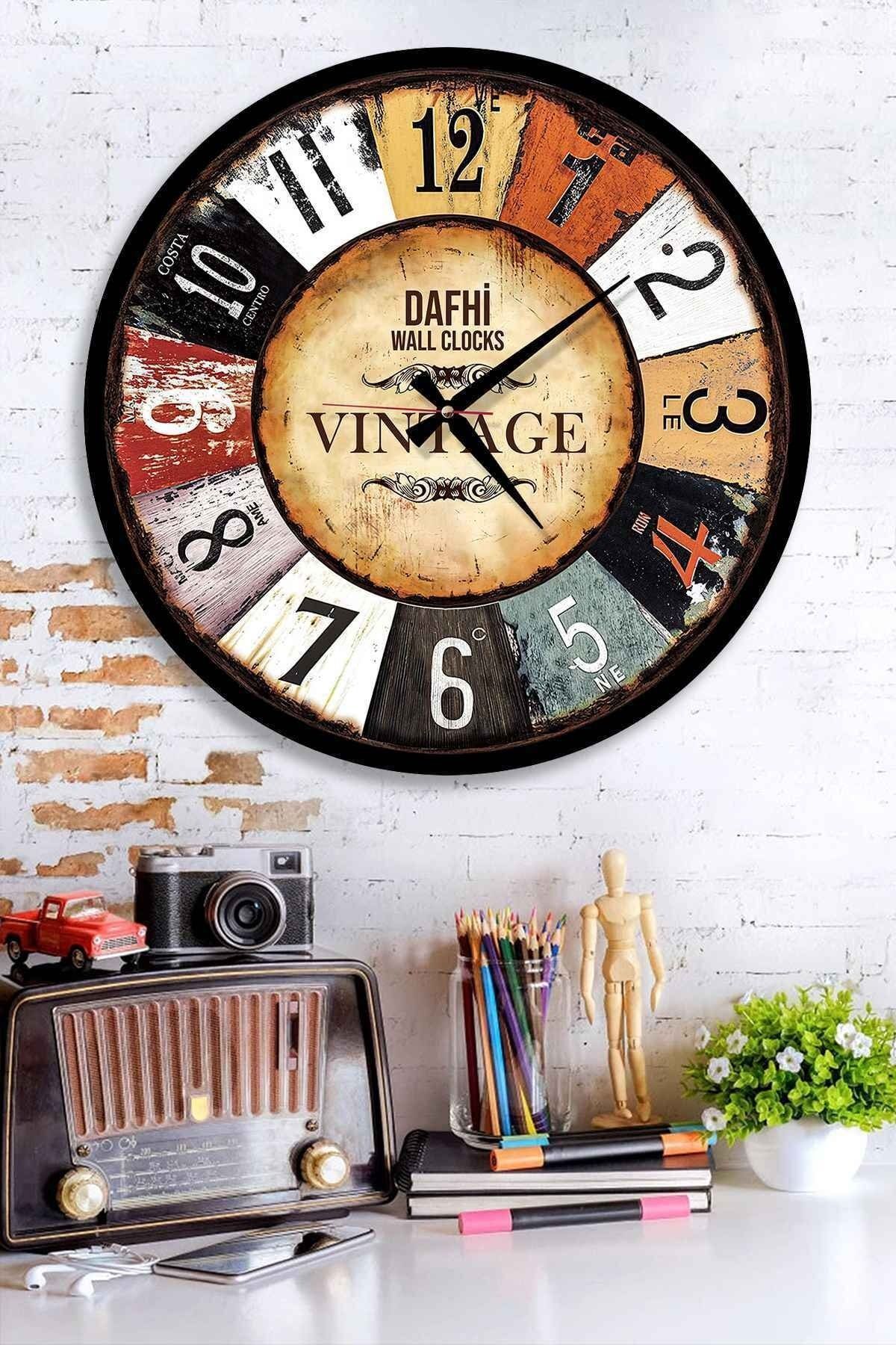 Dafhi Aksesuar Dafhi Decorative Wooden Wall Clock 45x45 3