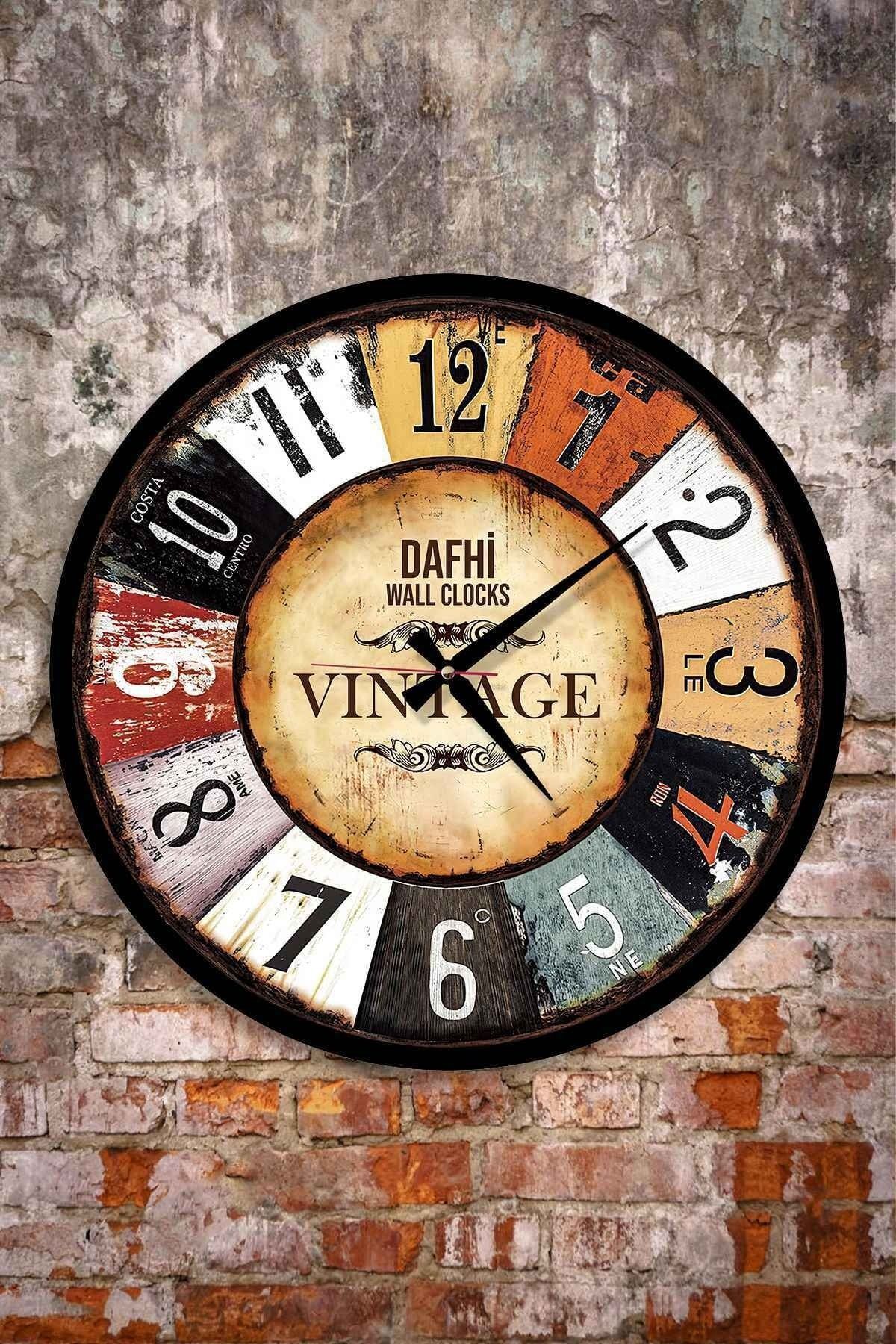 Dafhi Aksesuar Dafhi Decorative Wooden Wall Clock 45x45 4