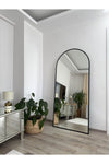 EFFE YAPI DEKOR Black Metal Framed 180x80 Cm Oval Full-Length Mirror 3