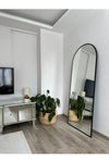 EFFE YAPI DEKOR Black Metal Framed 180x80 Cm Oval Full-Length Mirror 4