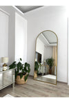 EFFE YAPI DEKOR Gold Metal Framed 180x80 Cm Oval Full-Length Mirror 3