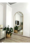 EFFE YAPI DEKOR Gold Metal Framed 180x80 Cm Oval Full-Length Mirror 5