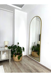 EFFE YAPI DEKOR Gold Metal Framed 180x80 Cm Oval Full-Length Mirror 6