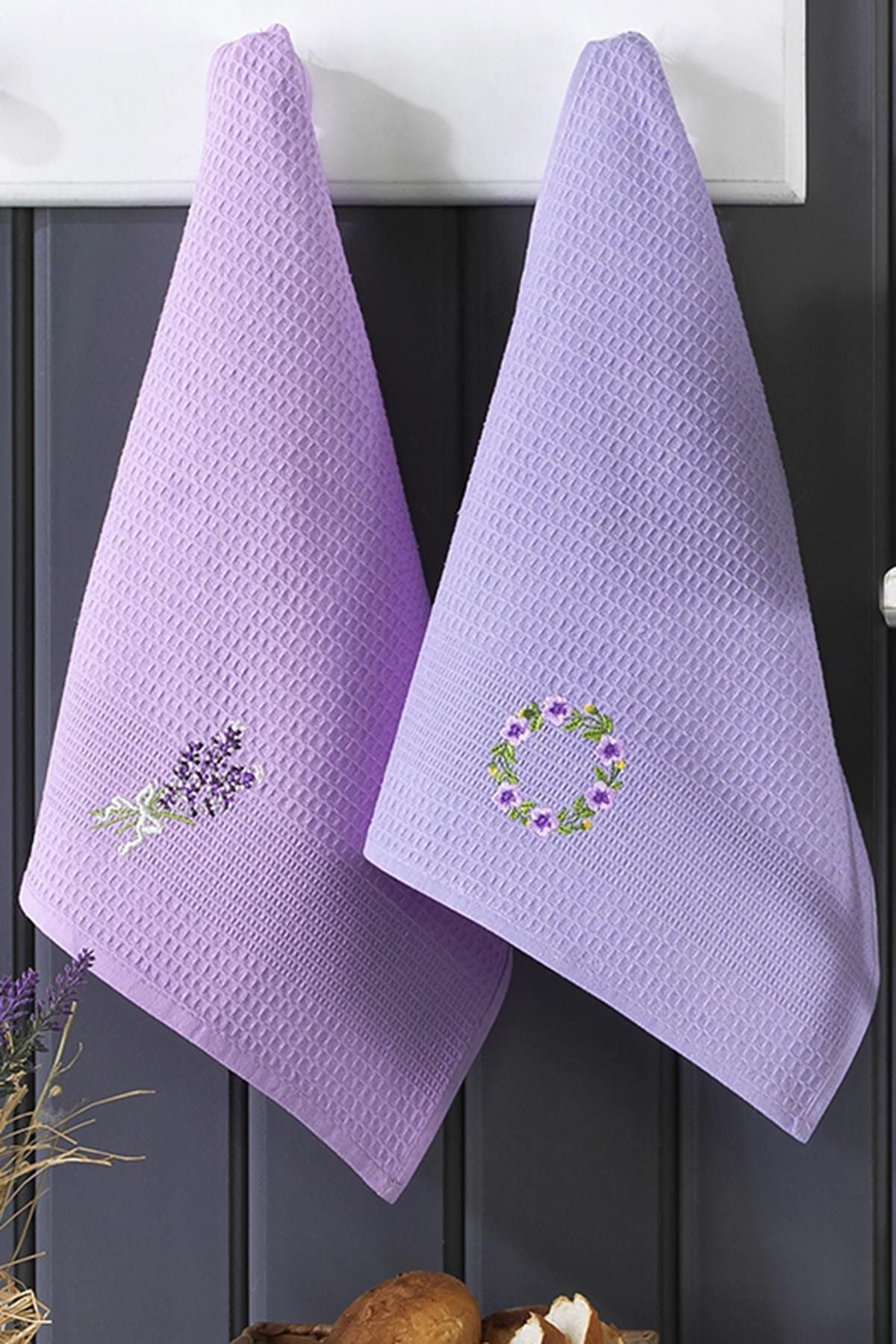 LENA 40x60 100% Cotton 6-Piece Embroidered Kitchen Towel | Drying Cloth 2