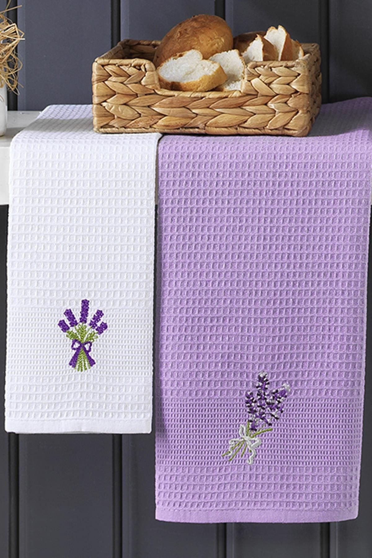 LENA 40x60 100% Cotton 6-Piece Embroidered Kitchen Towel | Drying Cloth 3