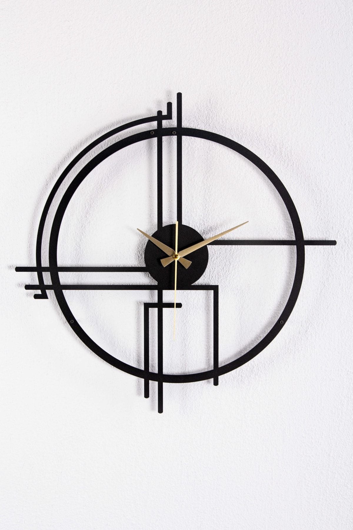 Gowpenart Querencia Metal Black Wall Clock 1.5 mm Thickness 50 x 50 cm 1