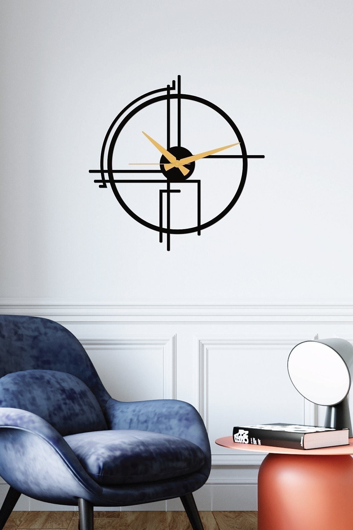 Gowpenart Querencia Metal Black Wall Clock 1.5 mm Thickness 50 x 50 cm 4