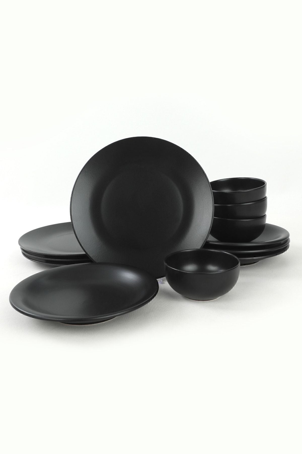 Keramika Ege Matte Black Dinner Set 12 Pieces for 4 People 3