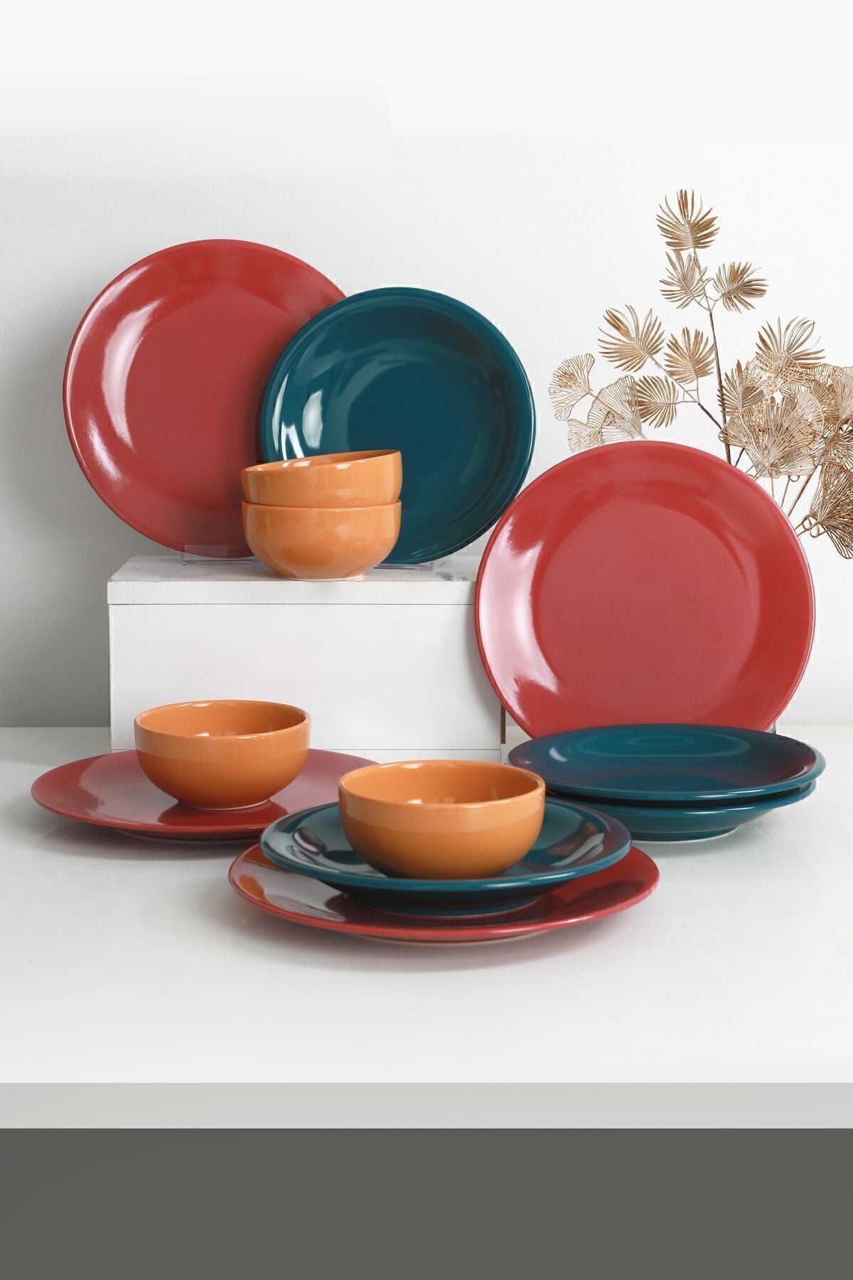 Keramika Ege Rainbow Dinner Set 12 Pieces 4 People 1