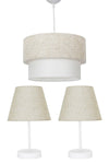 Vivido Abajur Dora Triple Lamp and Chandelier Set Bedroom Lighting 1