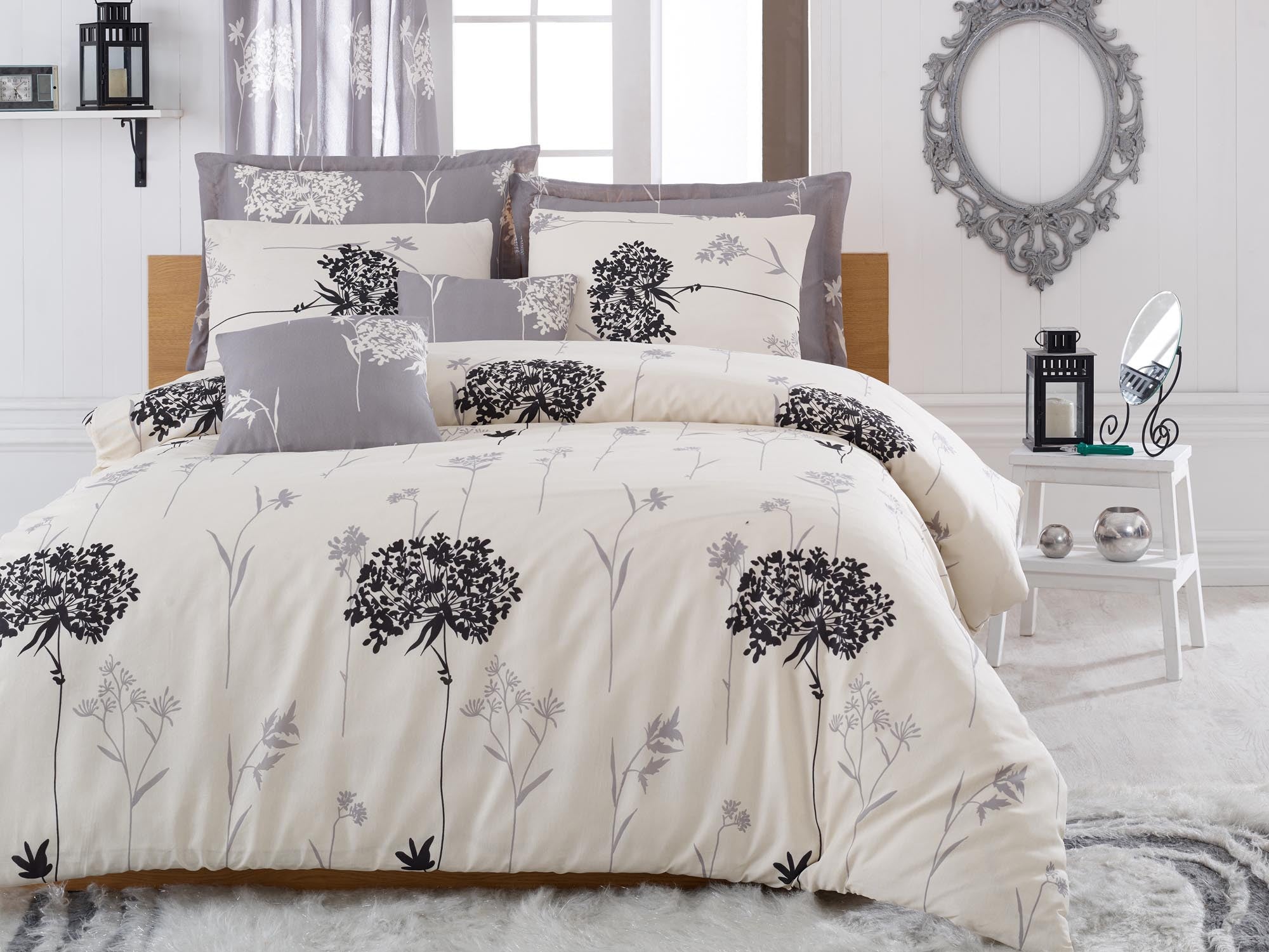 Double Duvet Cover Set Efil - Beige, Grey Beige
Grey
Black 143EPJ4271 1