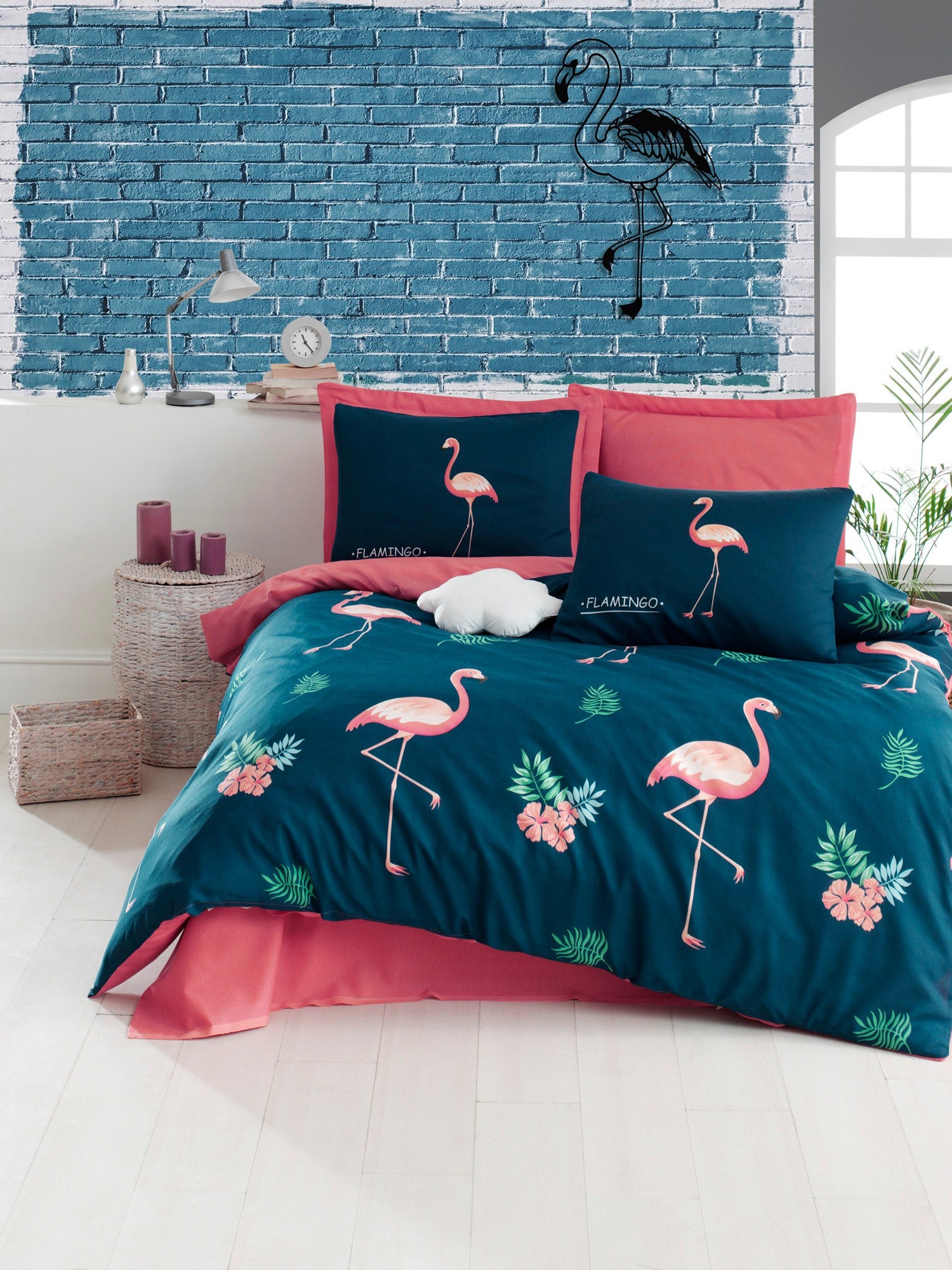 Double Duvet Cover Set Big Filamin Dark Blue
Pink
Green 143EPJ4803 1